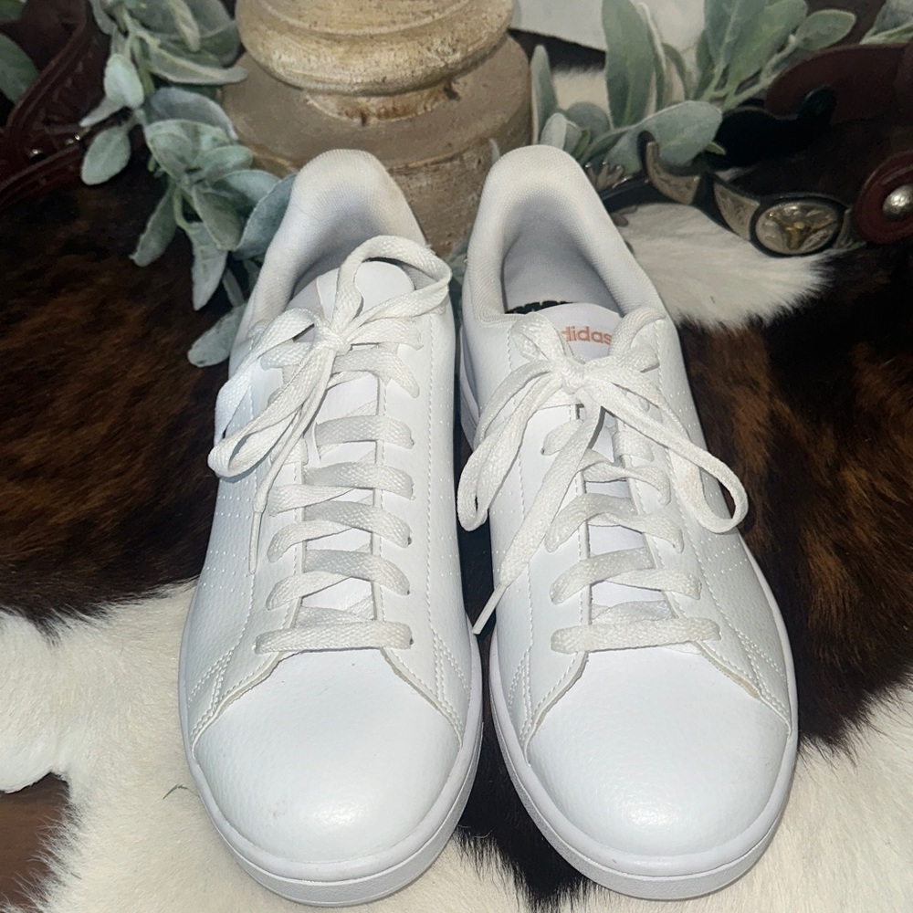NWOT Adidas Classic White Leather Sneakers